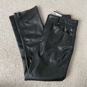 ZARA straight leather pants
